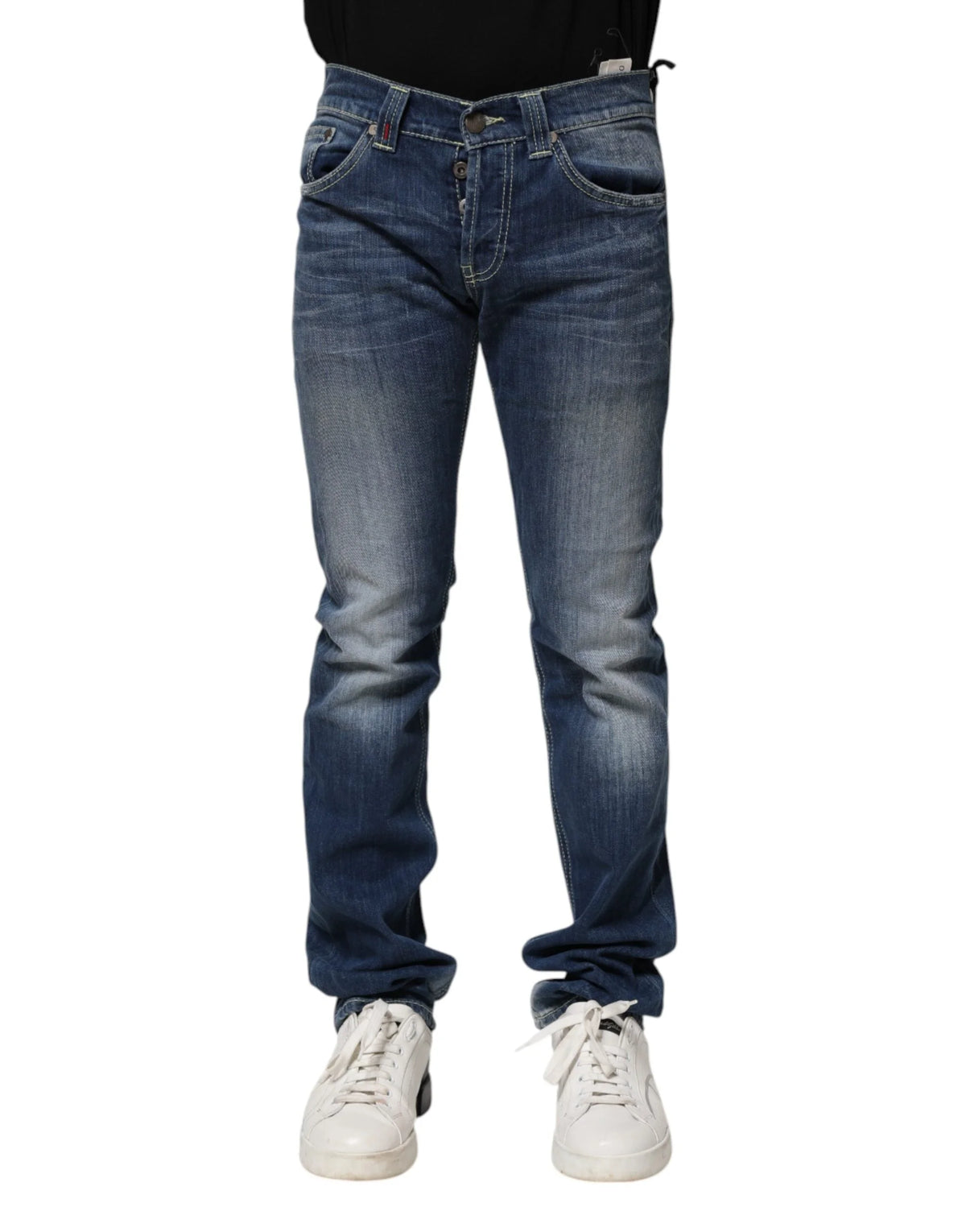 Dondup Blue Washed Skinny Fit Casual Men Denim Jeans - W30