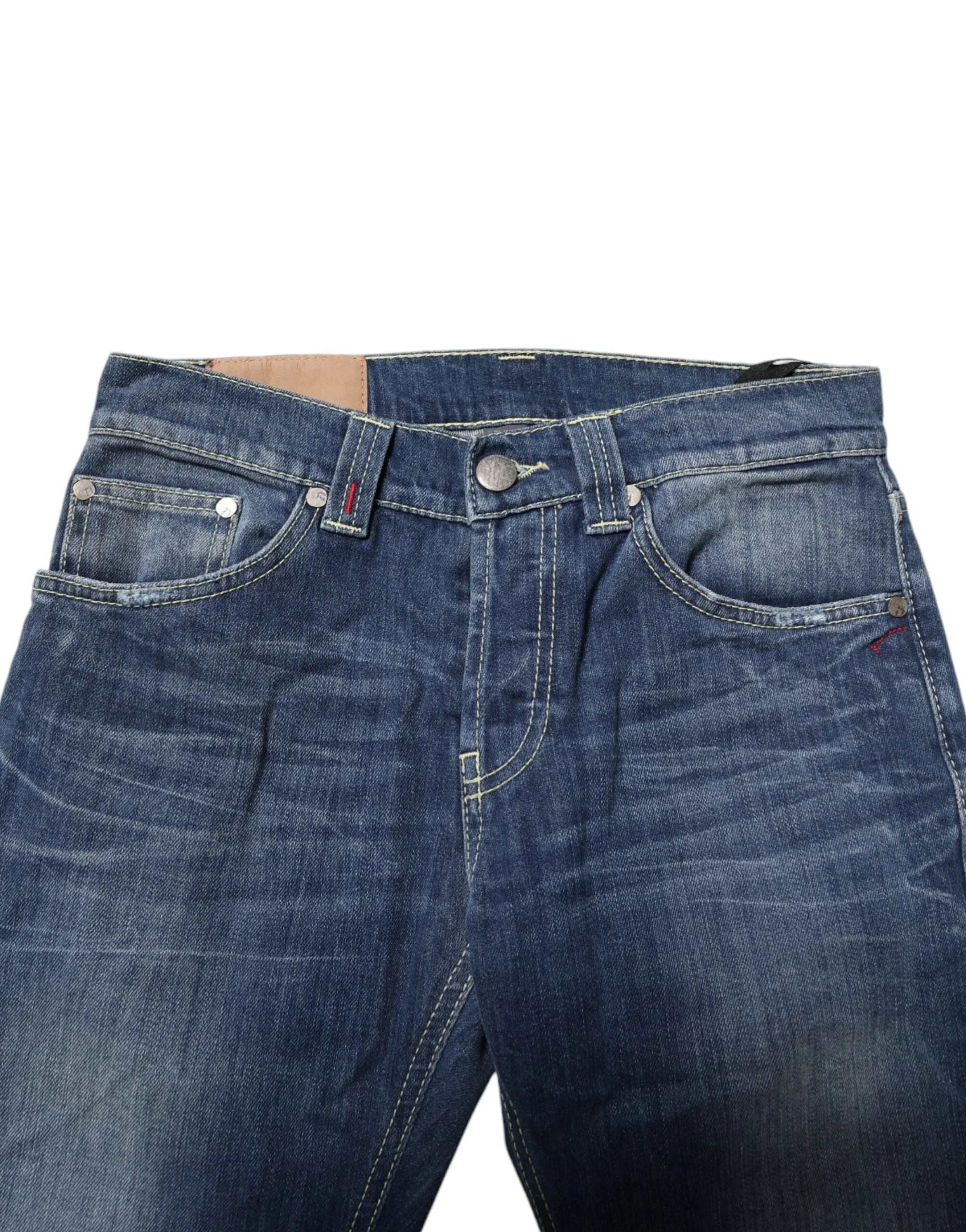 Dondup Blue Washed Skinny Fit Casual Men Denim Jeans - W30