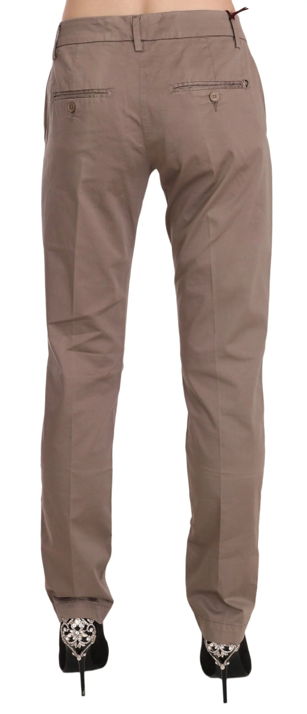Dondup Brown Low Waist Straight Cut Trouser Pant - W31 - Trousers