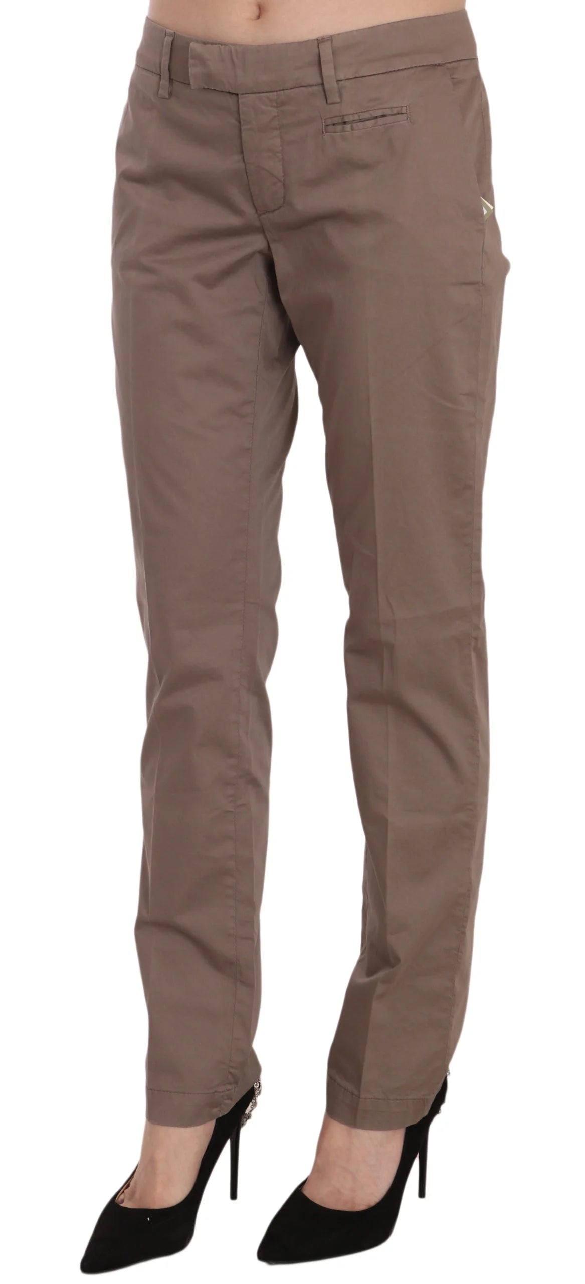 Dondup Brown Low Waist Straight Cut Trouser Pant - W31 - Trousers