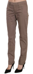 Dondup Brown Low Waist Straight Cut Trouser Pant - W31 - Trousers