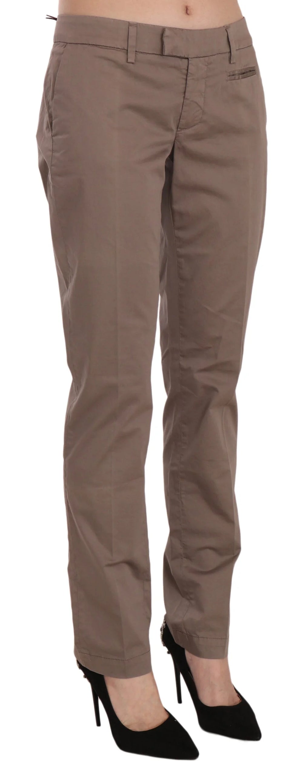 Dondup Brown Low Waist Straight Cut Trouser Pant - W31 - Trousers