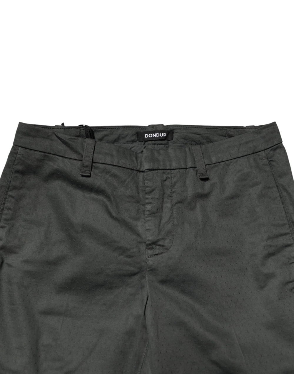 Dondup Dark Gray Cotton Mid Waist Skinny Men Chino Trouser Pants - W32