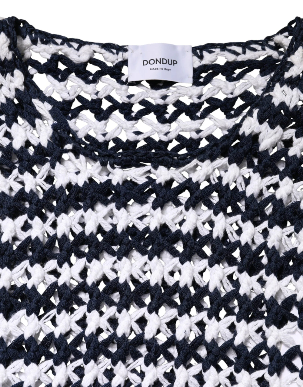 Dondup White Black Knitted Round Neck Sleeveless Tank Top - IT44 | L