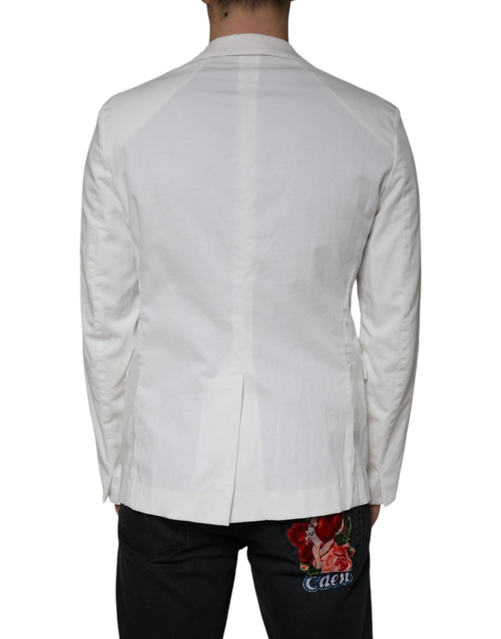 Dondup White Single Breasted One Button Dress Formal Blazer - IT50 | L - Sport Jackets