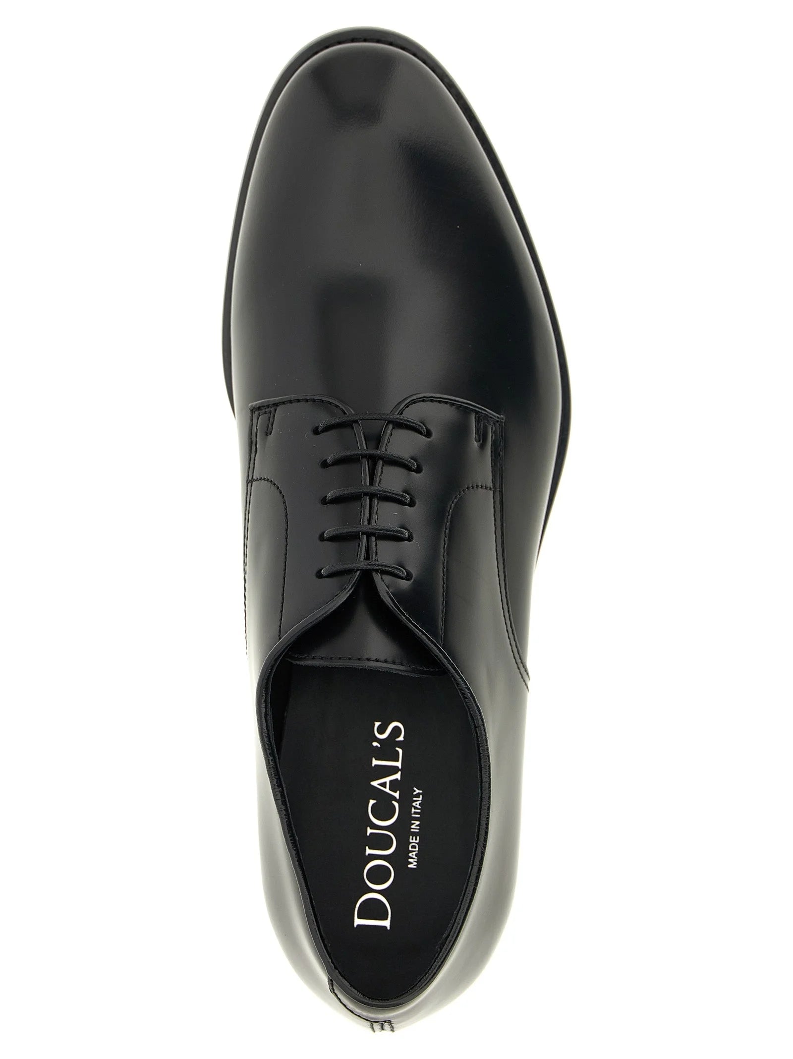 Doucal’s Black Calfskin Oxfords And Derbies
