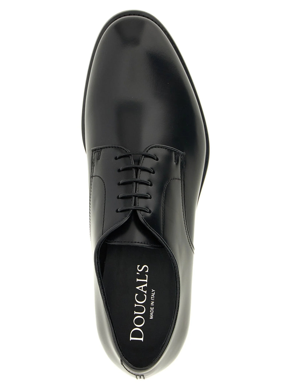 Doucal’s Black Calfskin Oxfords And Derbies