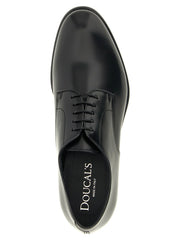Doucal’s Black Calfskin Oxfords And Derbies