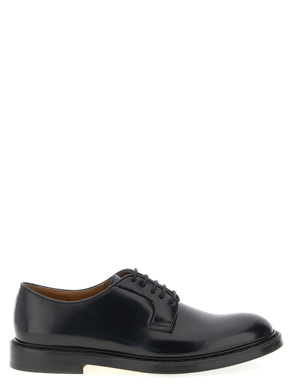 Doucal’s Black Calfskin Oxfords And Derbies
