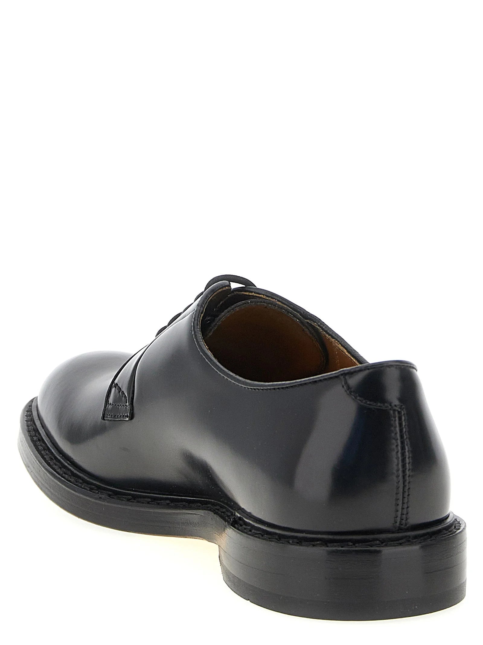 Doucal’s Black Calfskin Oxfords And Derbies