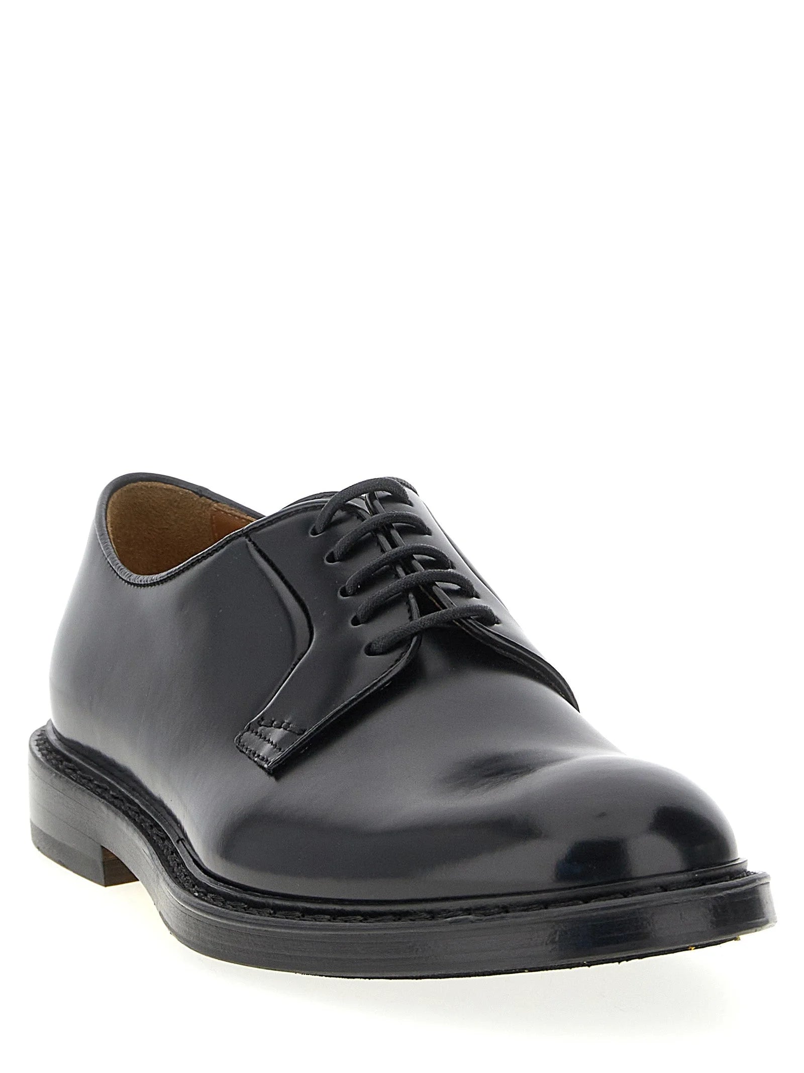 Doucal’s Black Calfskin Oxfords And Derbies