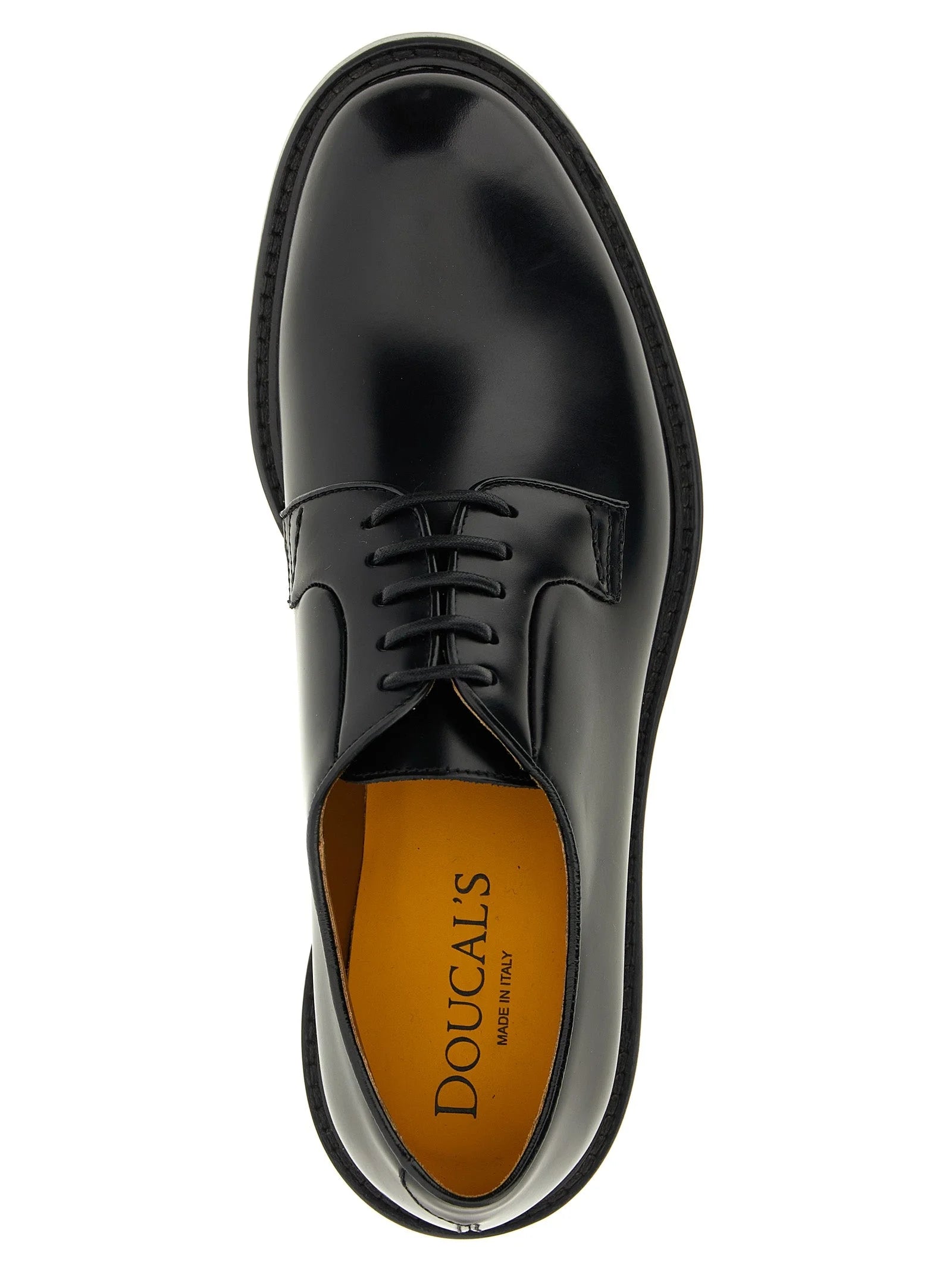 Doucal’s Black Calfskin Oxfords And Derbies