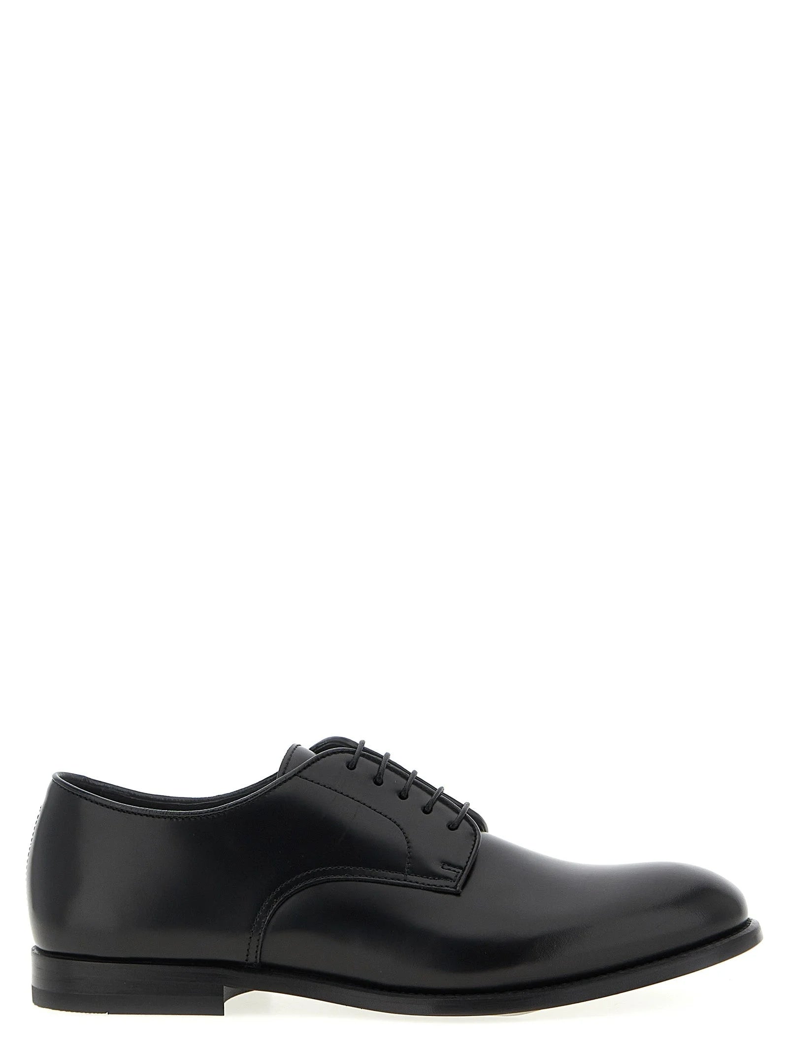 Doucal’s Black Calfskin Oxfords And Derbies