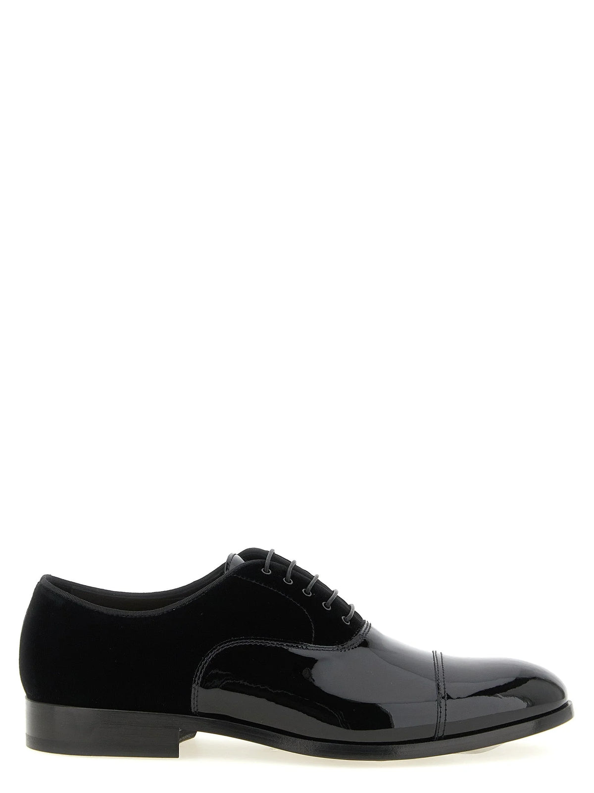 Doucal’s Black Lamb Leather Oxfords And Derbies
