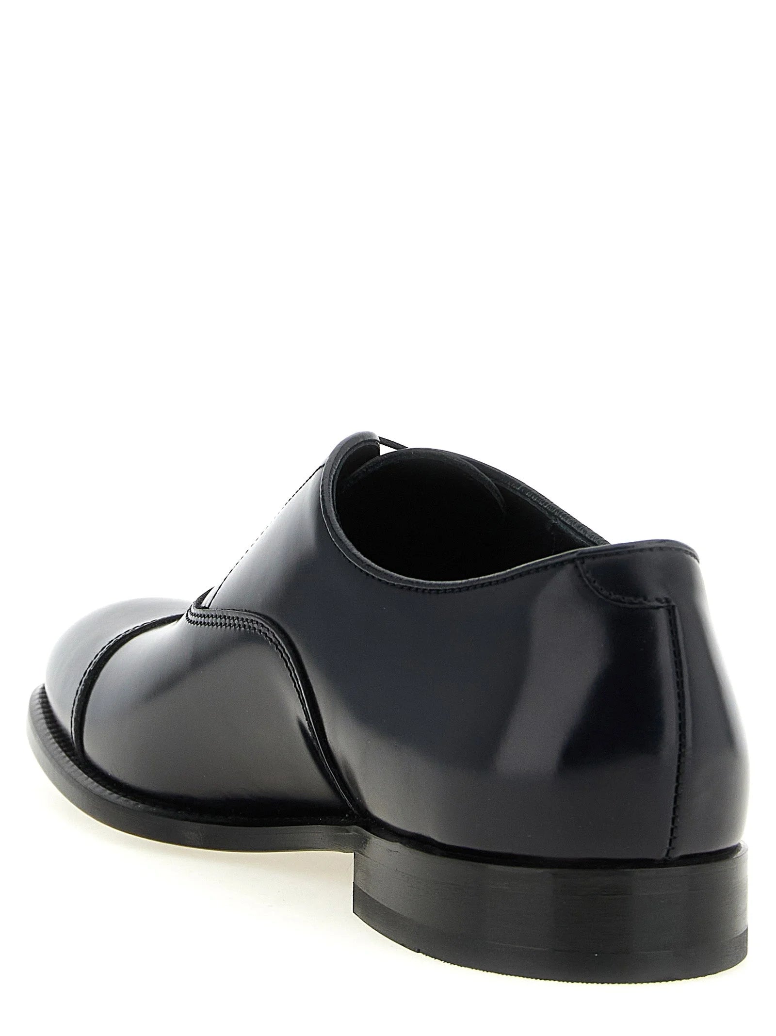 Doucal’s Black Lamb Leather Oxfords And Derbies
