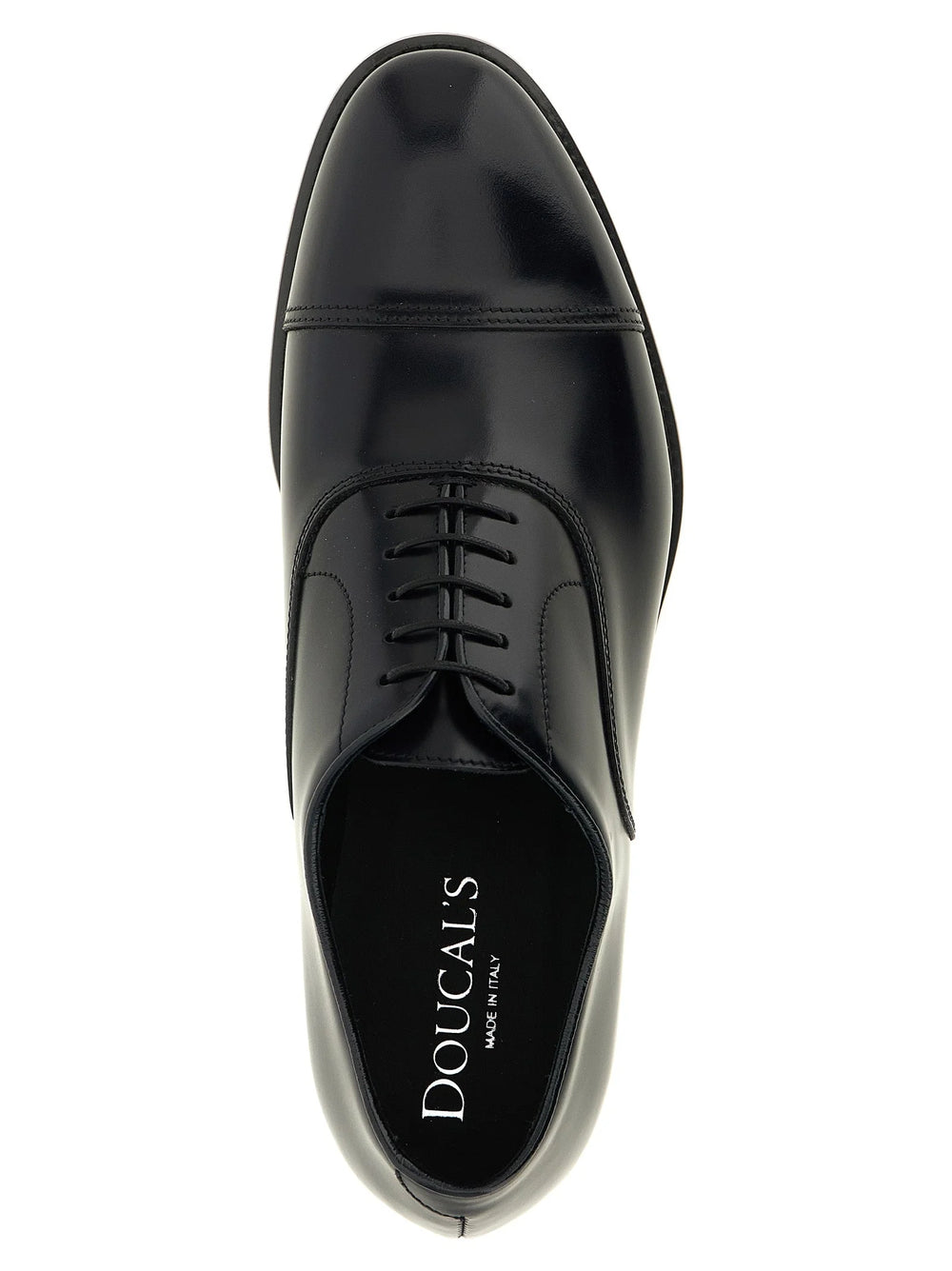 Doucal’s Black Lamb Leather Oxfords And Derbies