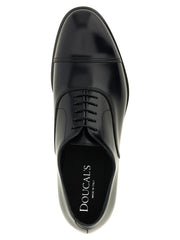 Doucal’s Black Lamb Leather Oxfords And Derbies