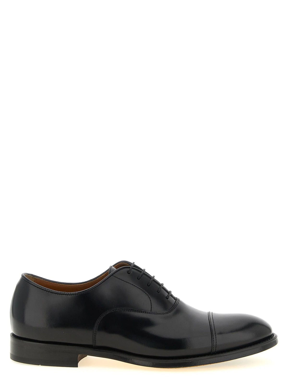 Doucal’s Black Leather Oxfords And Derbies - EU43/US10