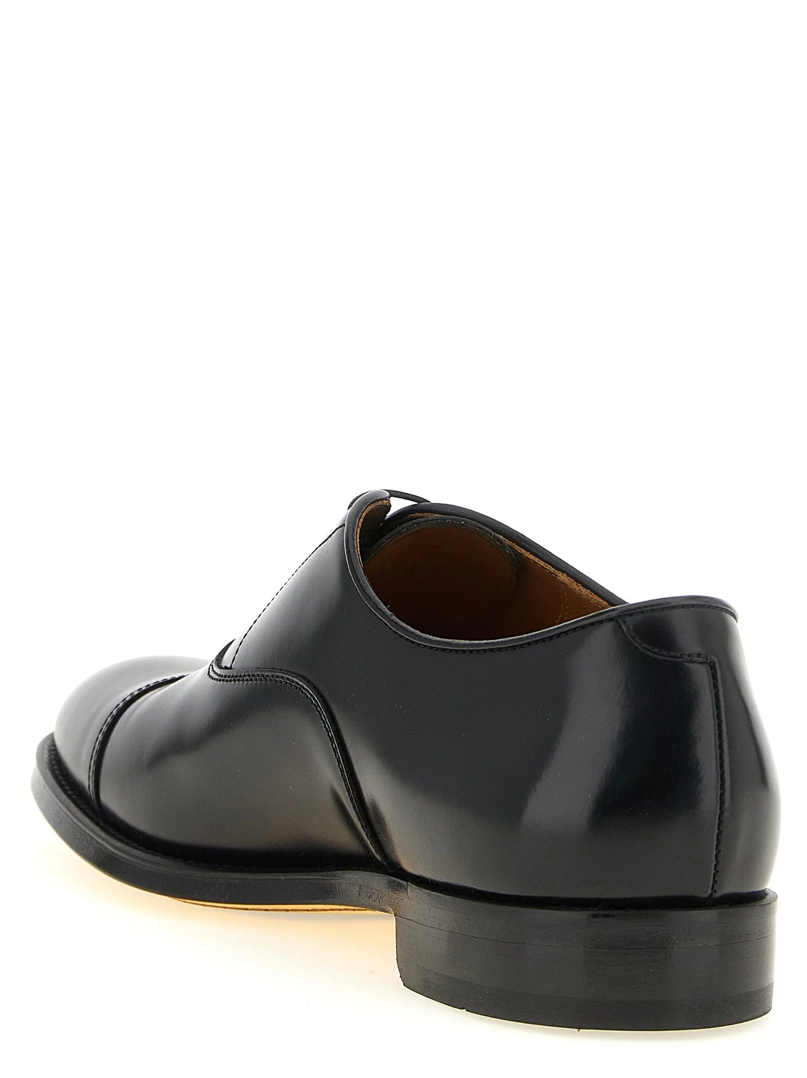 Doucal’s Black Leather Oxfords And Derbies - EU43/US10