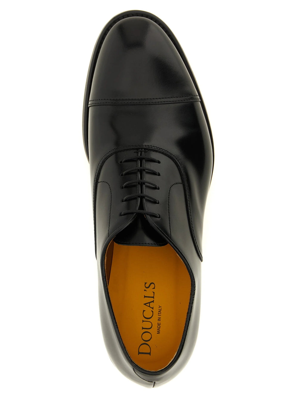 Doucal’s Black Leather Oxfords And Derbies - EU43/US10