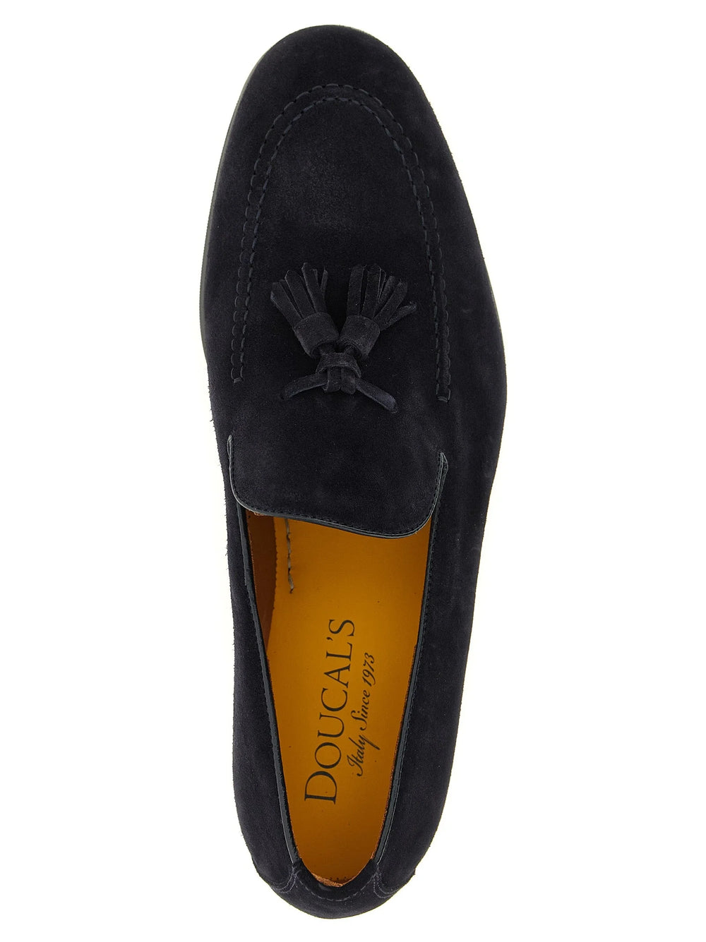 Doucal’s Blue Calfskin Slip-On Loafers - EU44/US11