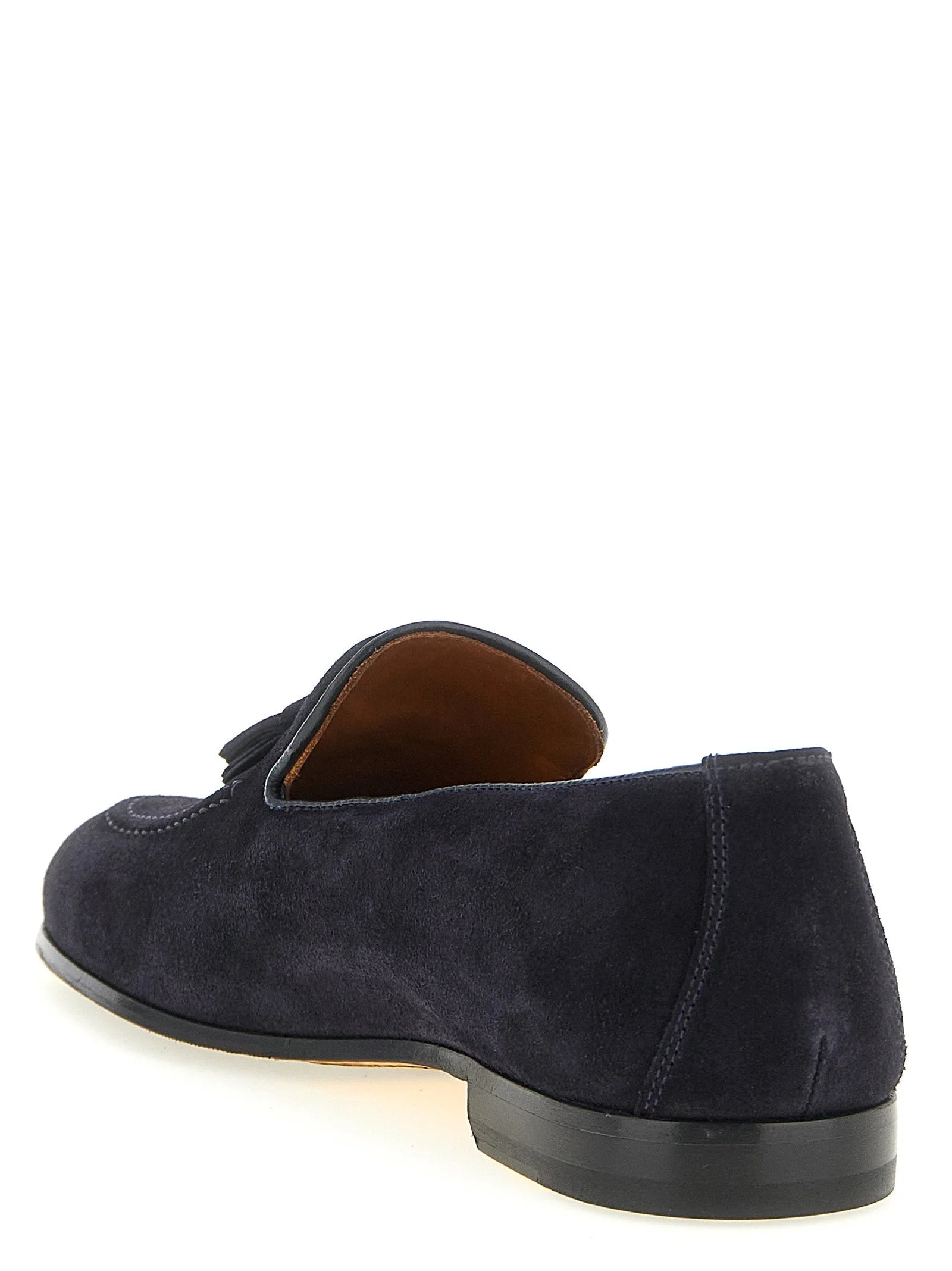 Doucal’s Blue Calfskin Slip-On Loafers - EU44/US11