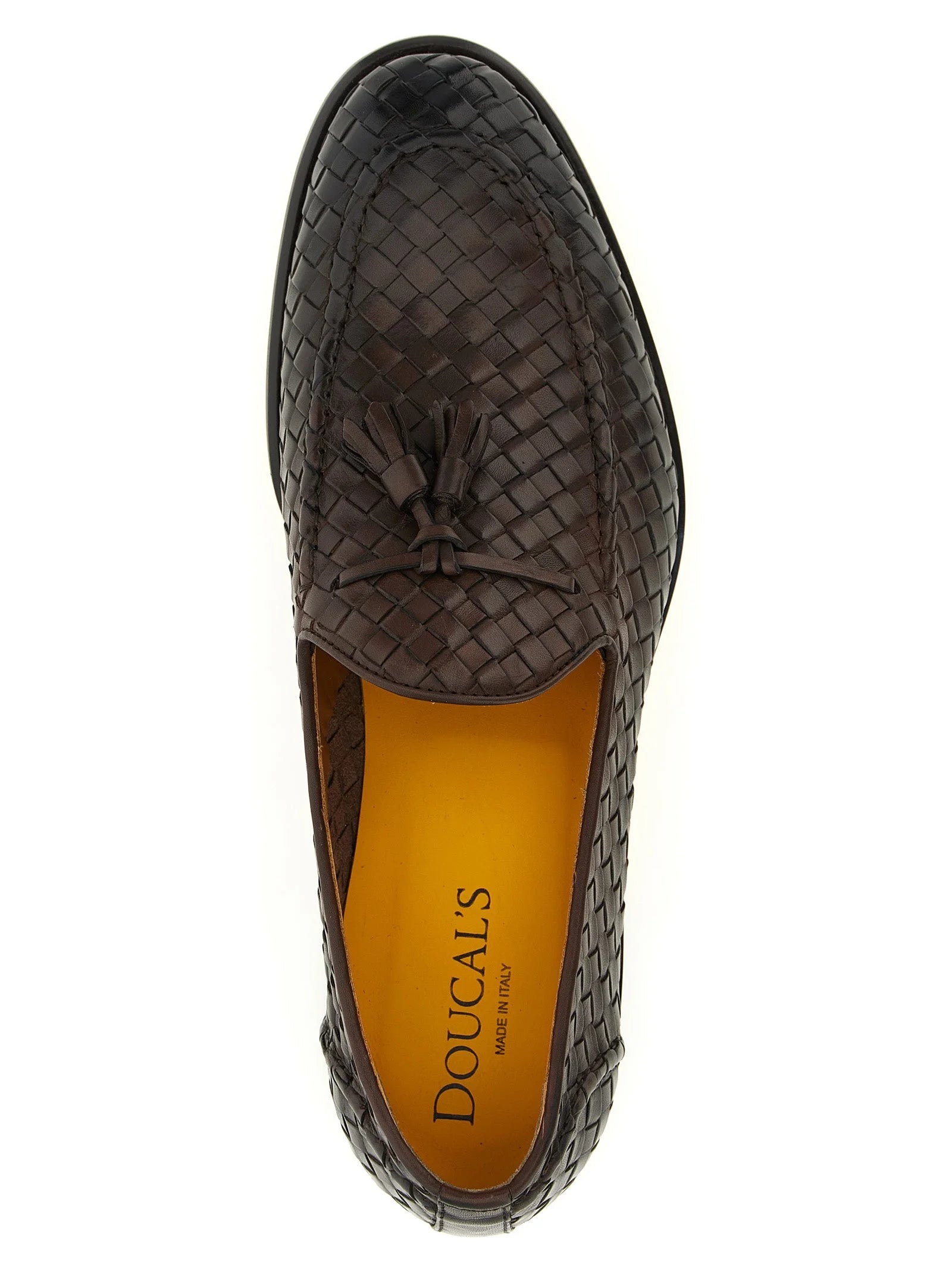 Doucal’s Brown Calfskin Slip-On Loafers