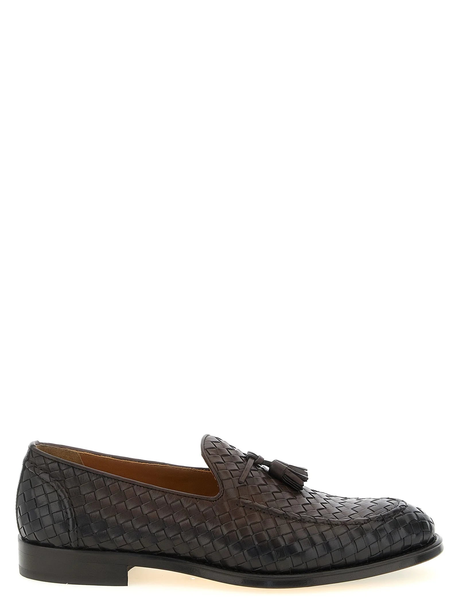 Doucal’s Brown Calfskin Slip-On Loafers