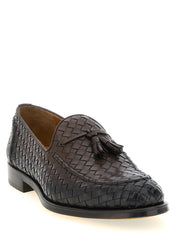 Doucal’s Brown Calfskin Slip-On Loafers