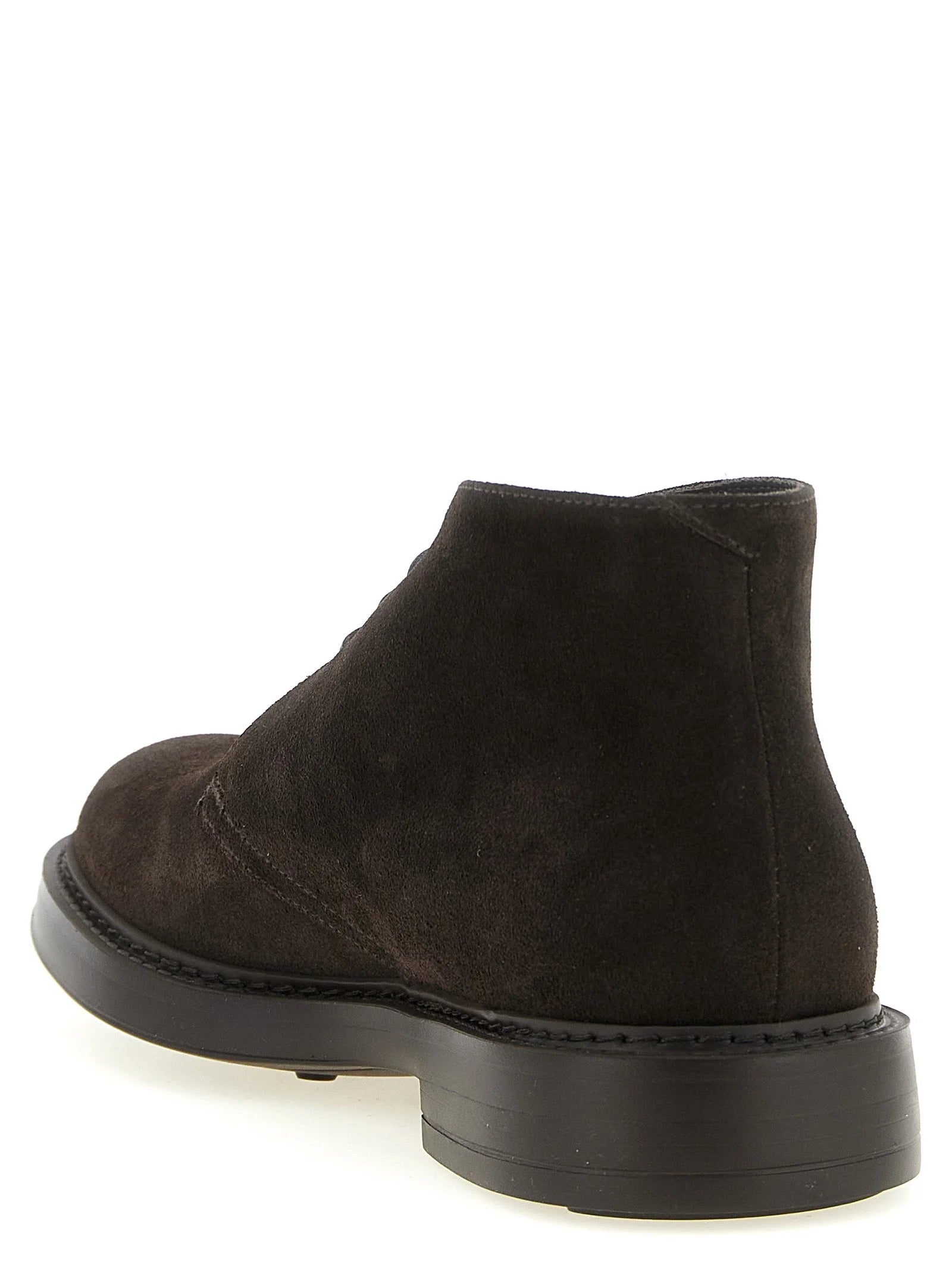 Doucal’s Brown Lamb Leather Ankle Boots