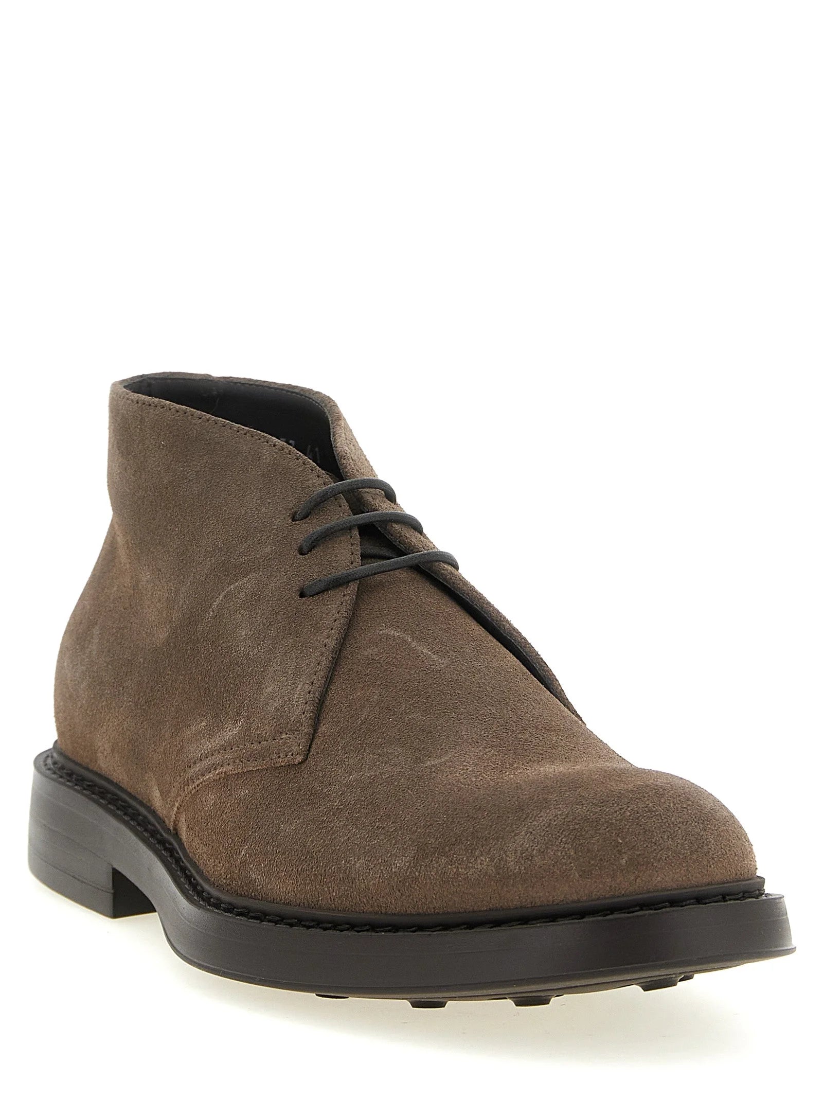 Doucal’s Brown Lamb Leather Ankle Boots