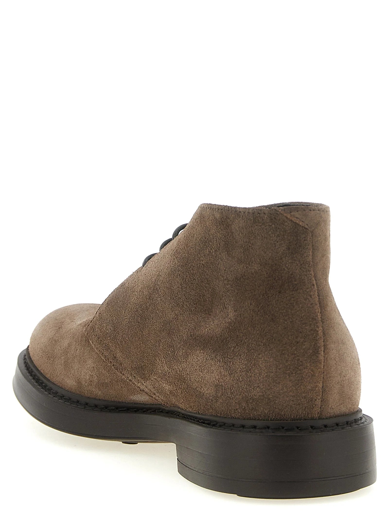 Doucal’s Brown Lamb Leather Ankle Boots