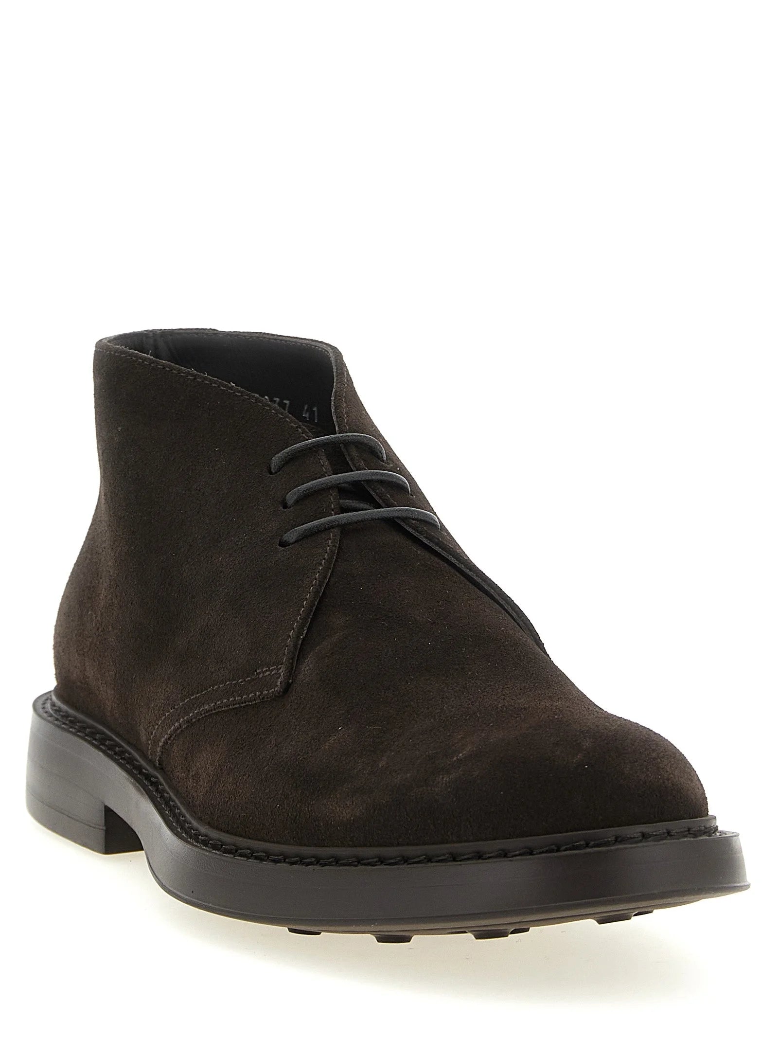 Doucal’s Brown Lamb Leather Ankle Boots