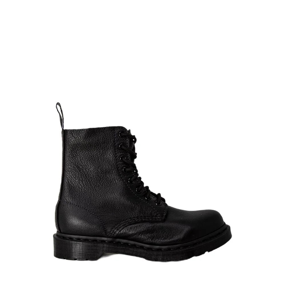 Dr. Martens Černé Kožené Boty s Šňůrkami - Boty