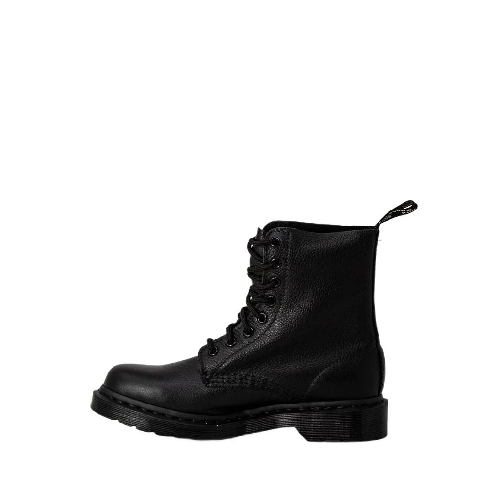 Dr. Martens Černé Kožené Boty s Šňůrkami - Boty