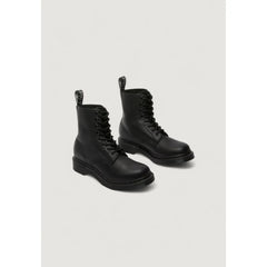 Dr. Martens Černé Kožené Boty s Šňůrkami - Boty