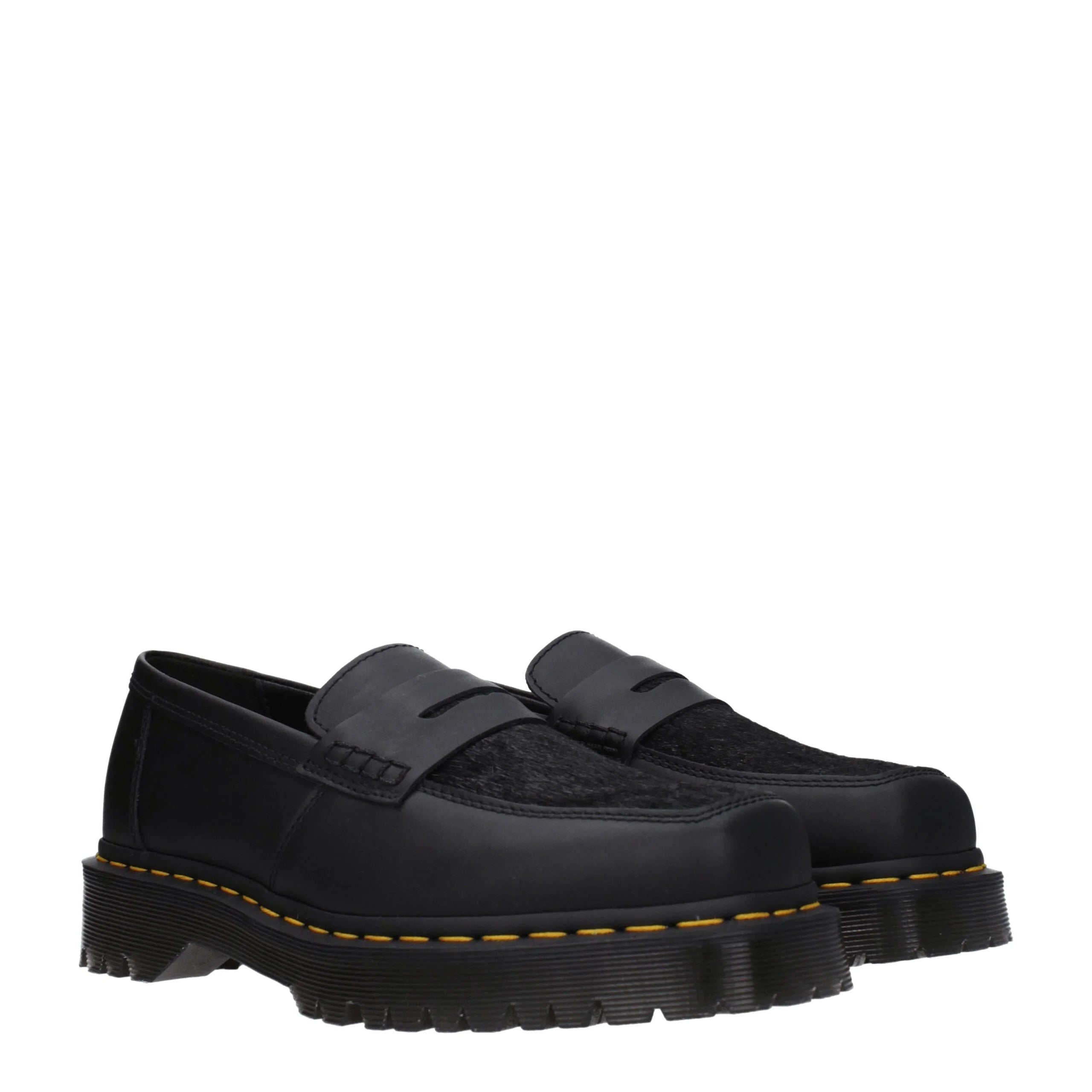 Dr. Martens Black Leather Slip-On Loafers - EU40/US7