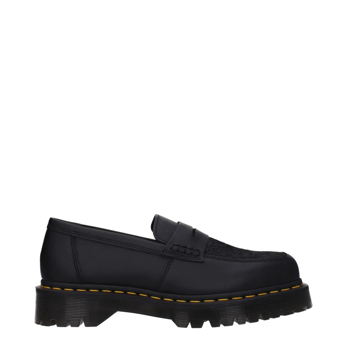 Dr. Martens Black Leather Slip-On Loafers - EU40/US7
