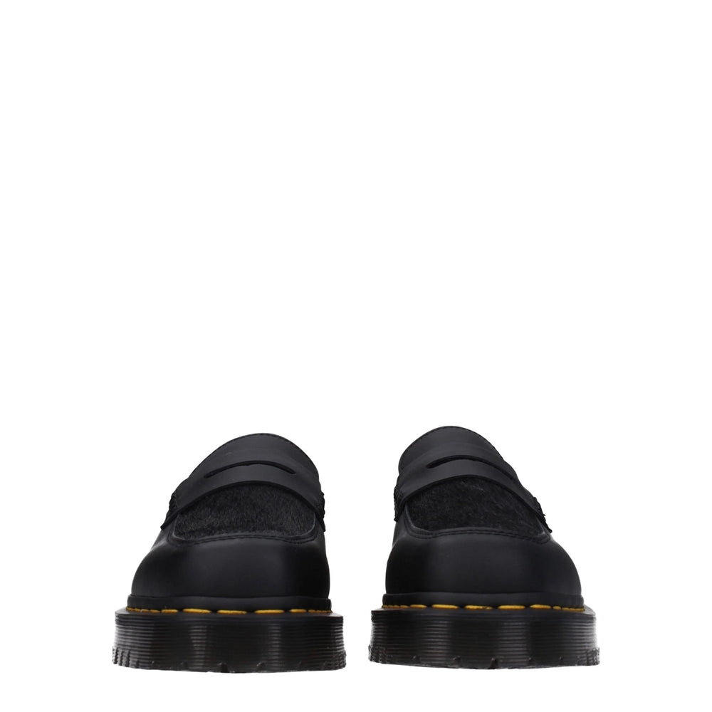 Dr. Martens Black Leather Slip-On Loafers - EU40/US7 - Flats