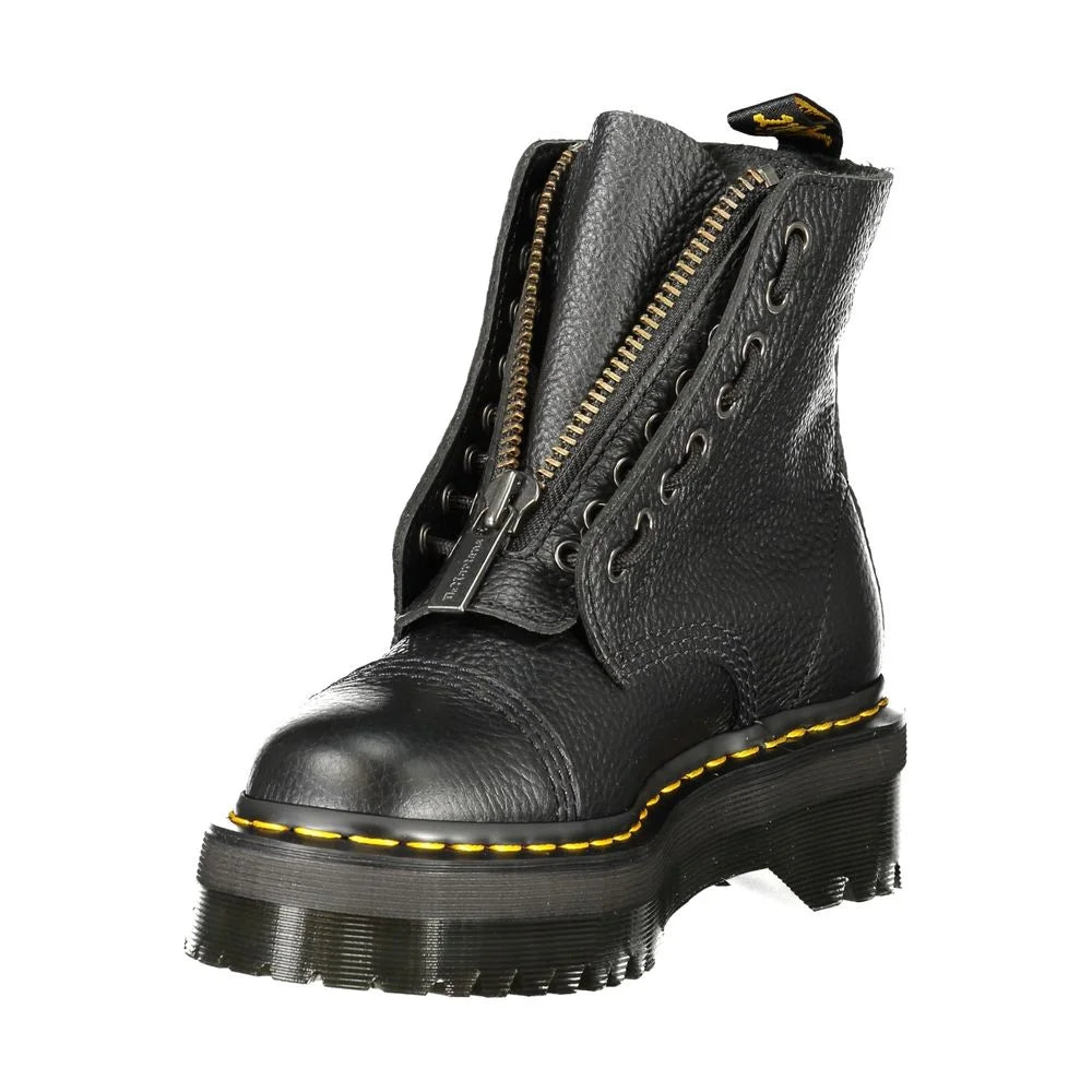 Dr. Martens Sorte Læder Unisex Ankelsko - Støvler