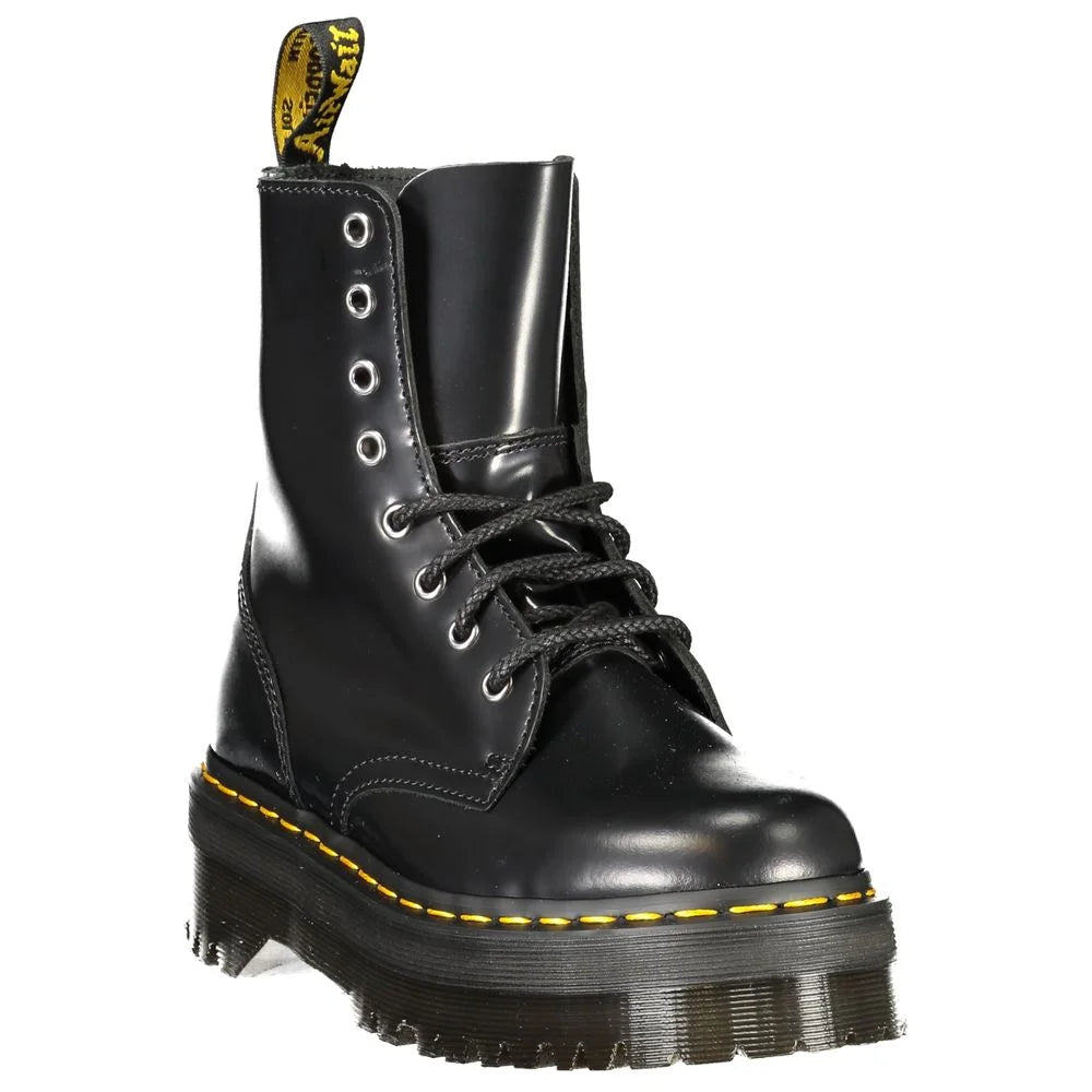 Dr. Martens Black Leather Unisex Ankle Boot - Boots