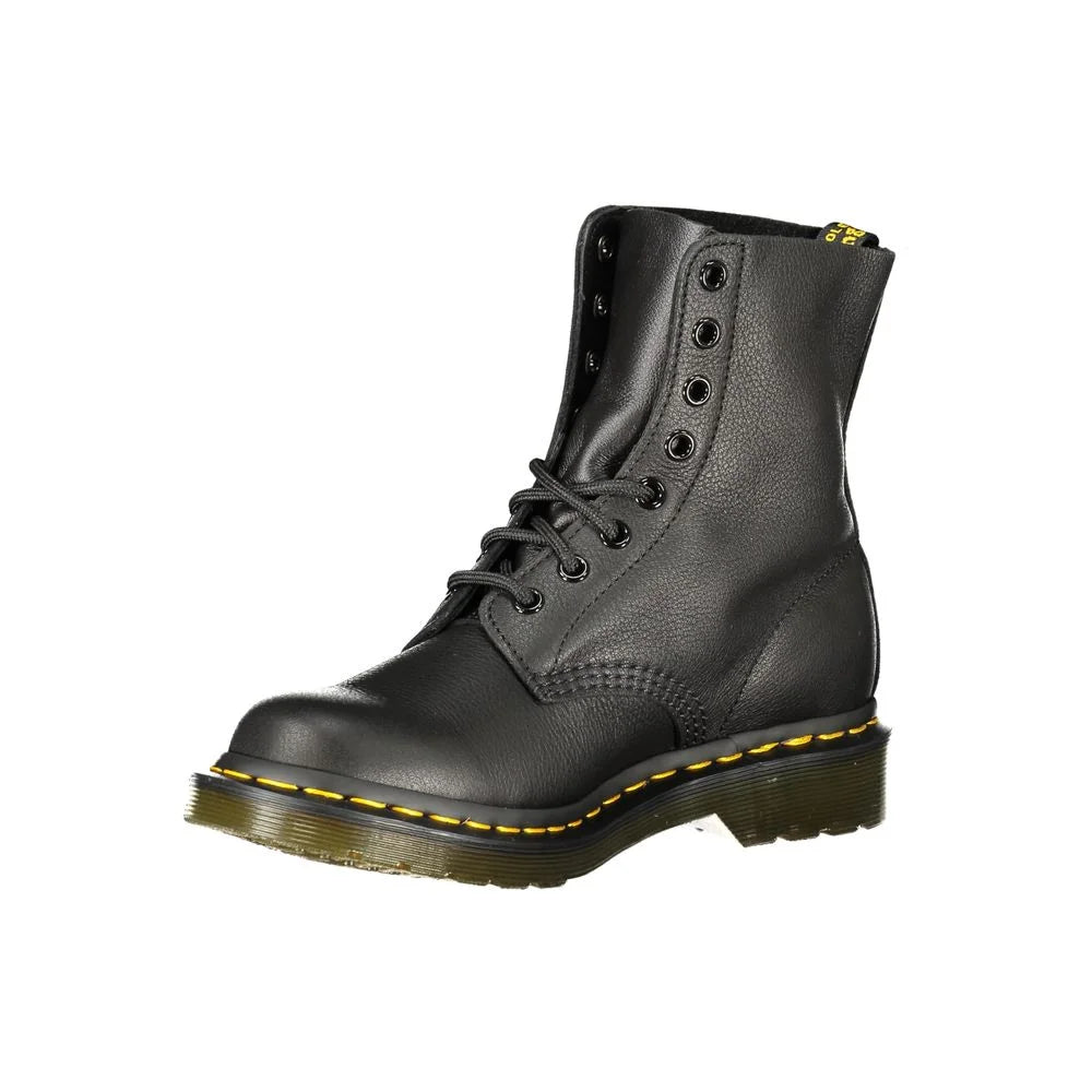 Dr. Martens Black Polyester Ankle - Boots