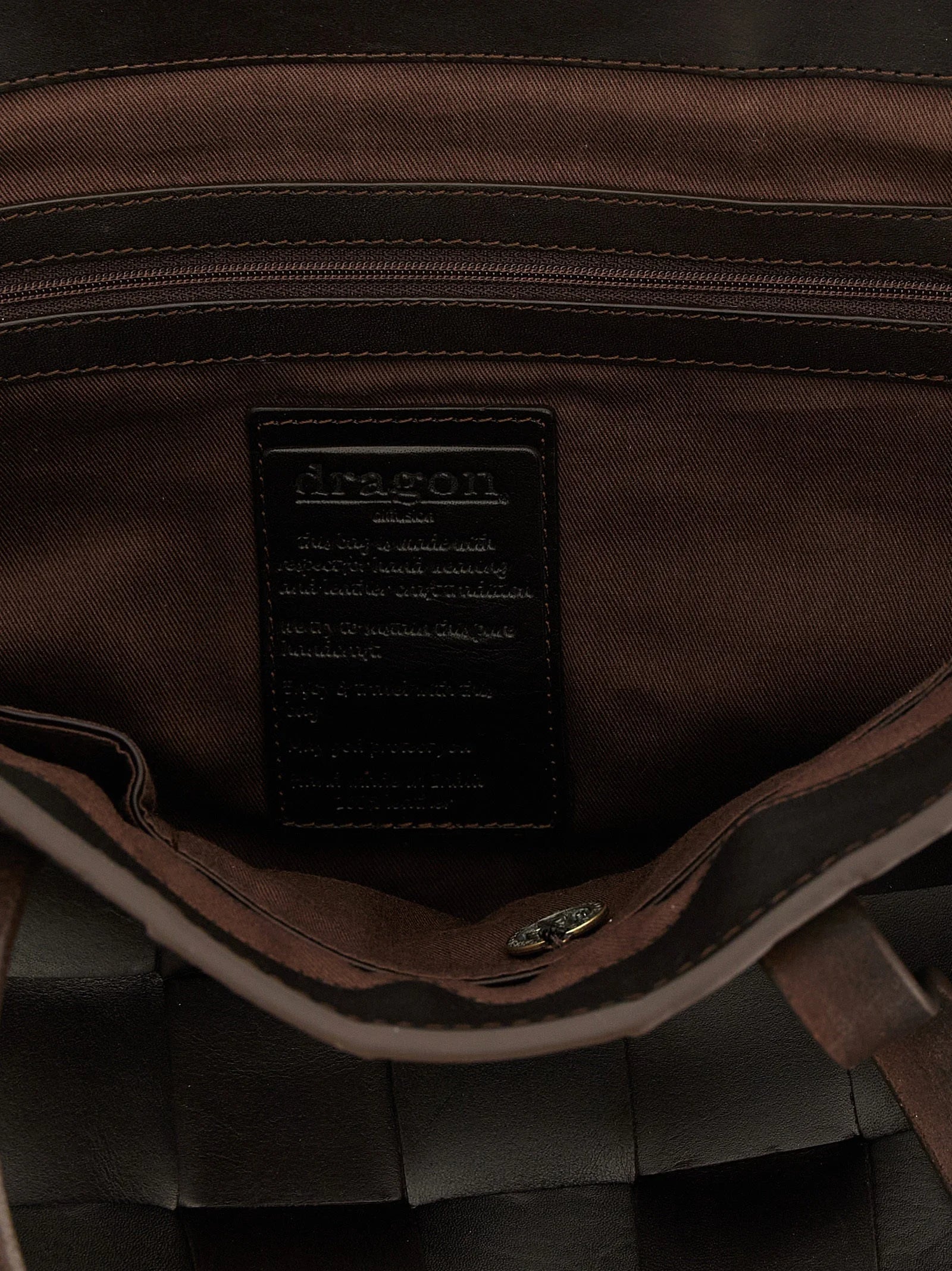 Dragon Diffusion Brown Calfskin Handbag