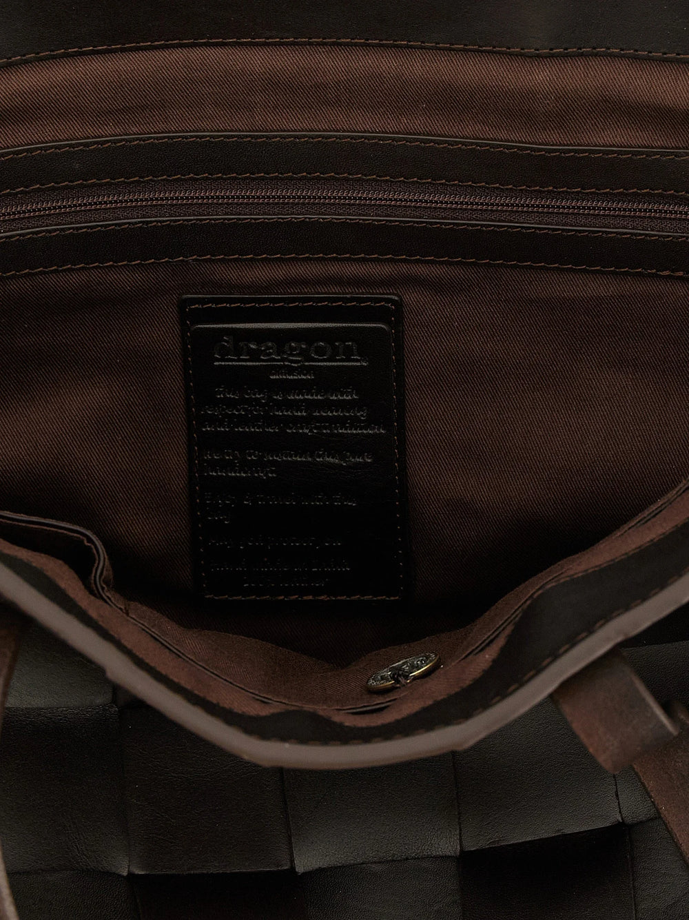Dragon Diffusion Brown Calfskin Handbag