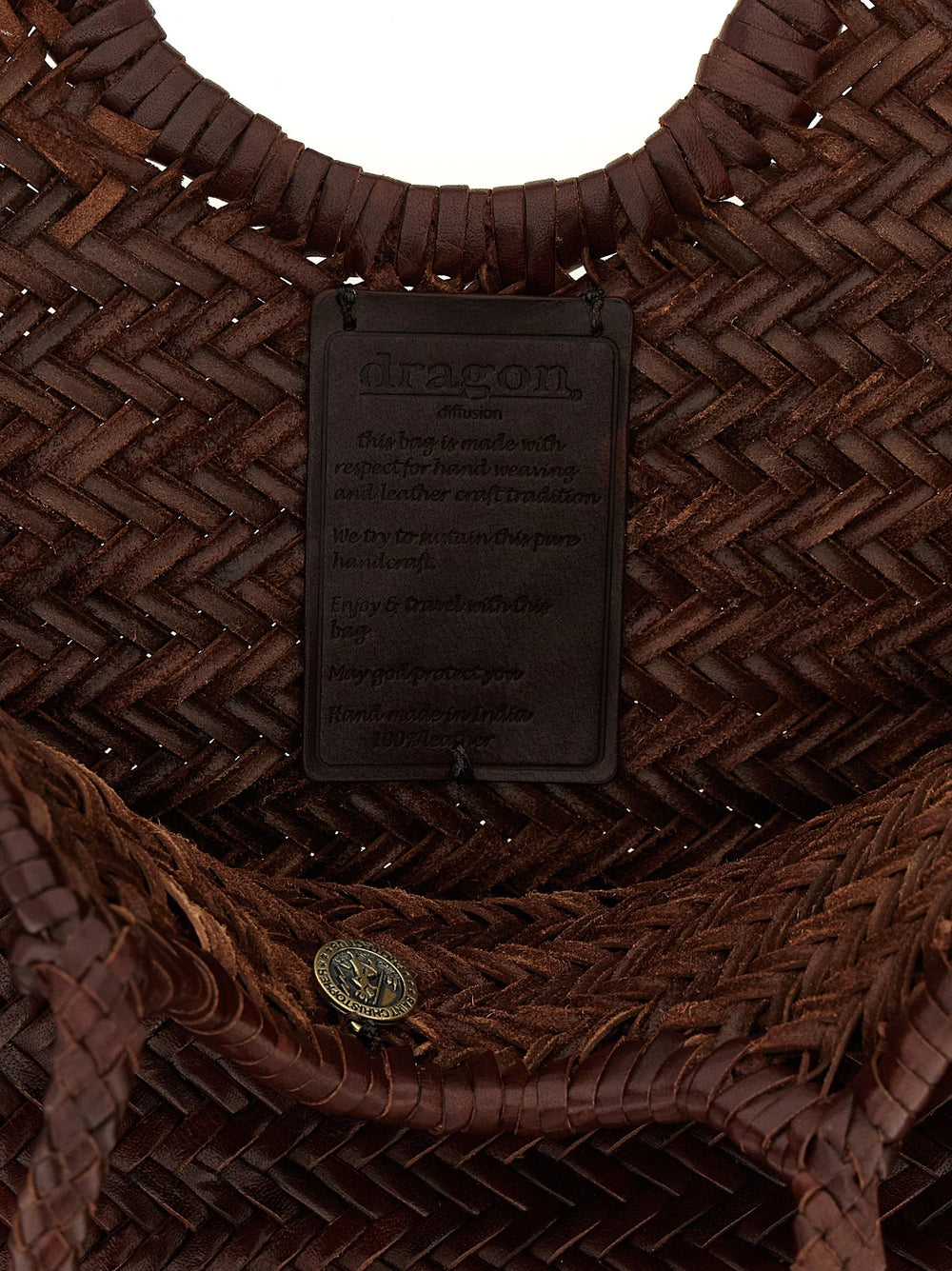 Dragon Diffusion Brown Cowhide Shoulder Bag