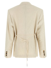 Dries Van Noten Beige Cotton Blazer
