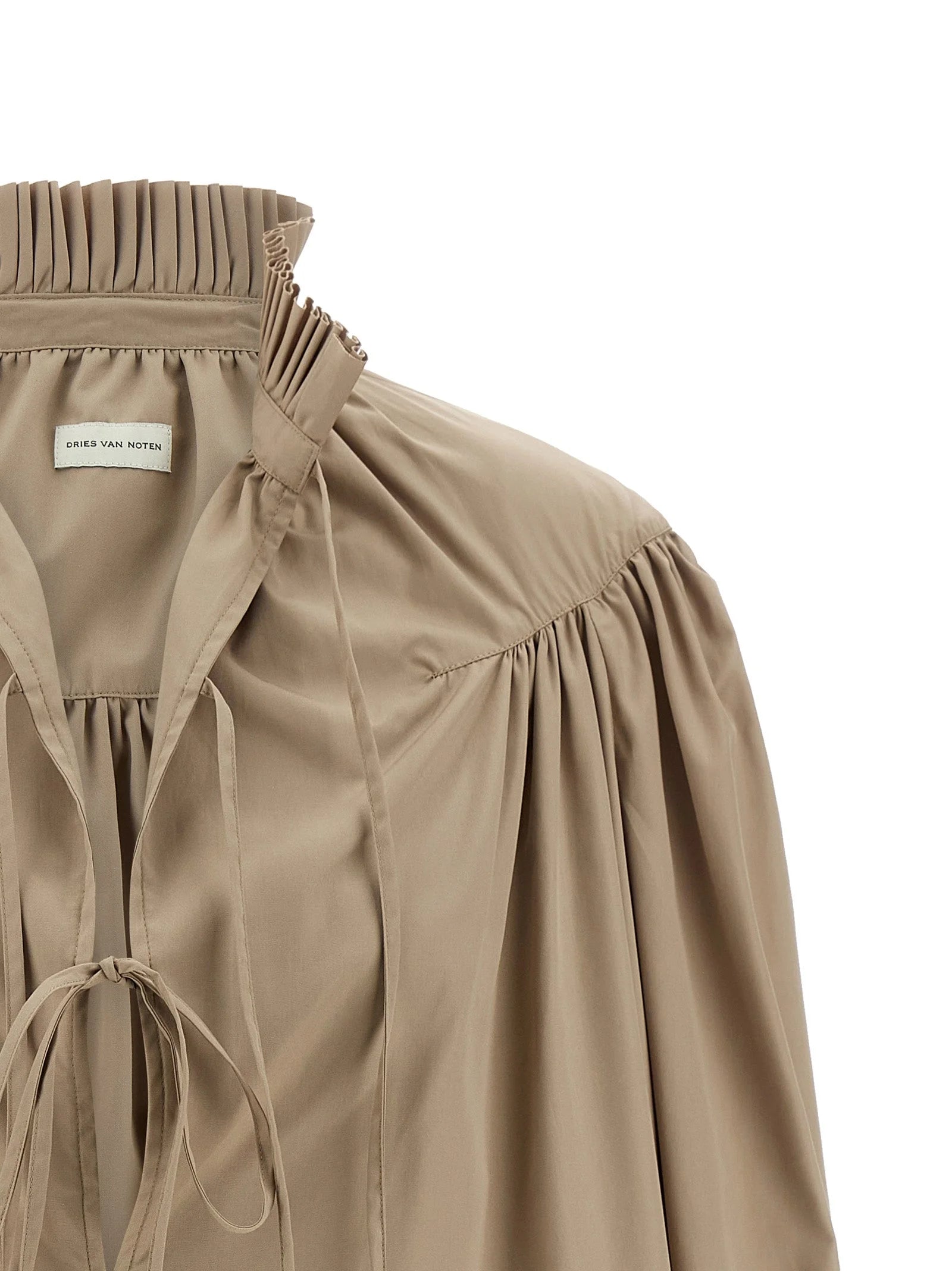 Dries Van Noten Beige Cotton Blouse - XS
