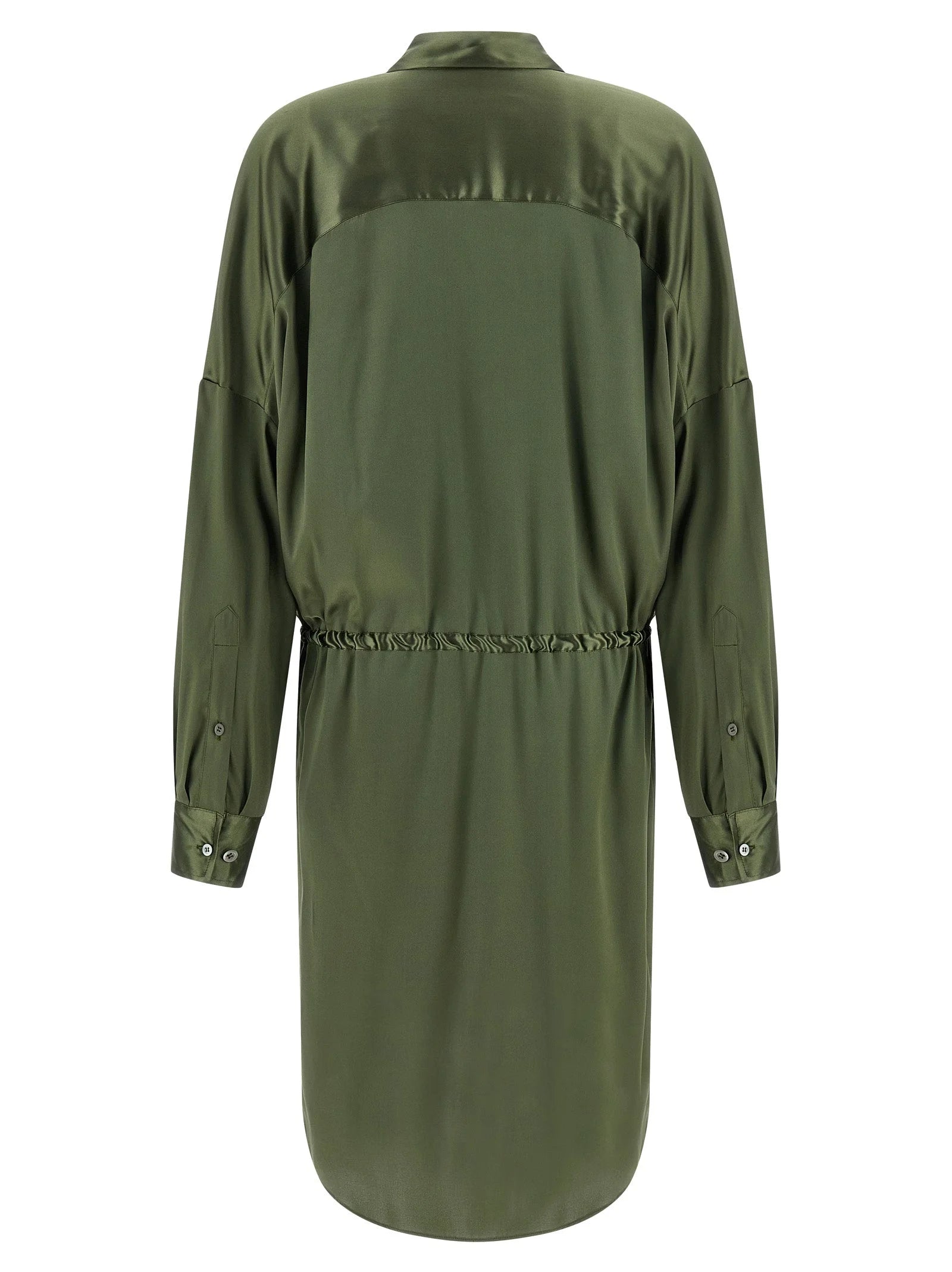 Dries Van Noten Bicolor Silk Midi Dress