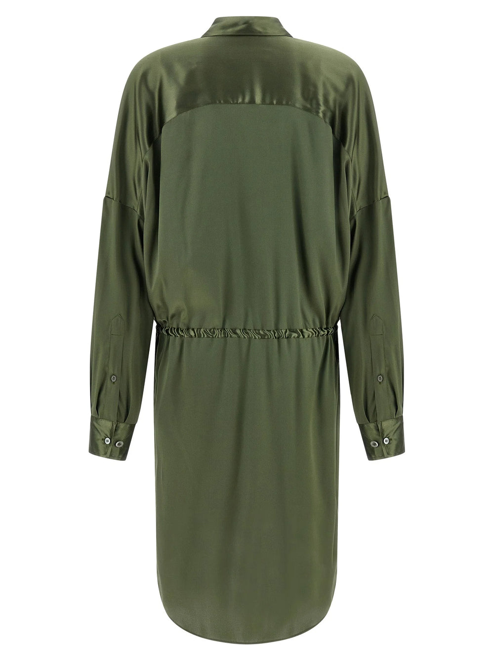 Dries Van Noten Bicolor Silk Midi Dress