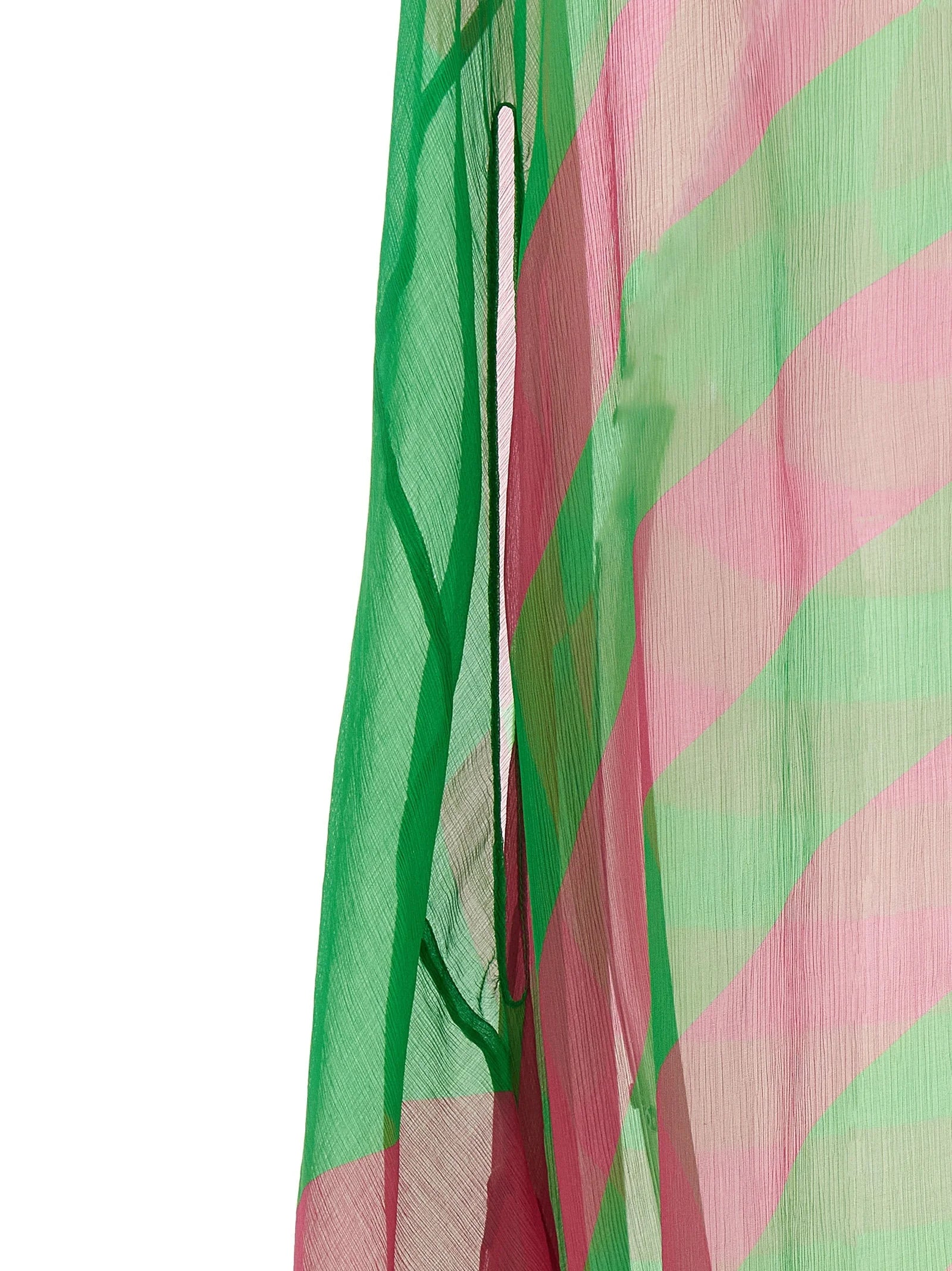Dries Van Noten Bicolor Silk Midi Dress - S